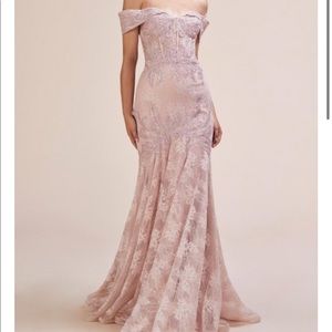 Andrea and Leo A0666 Lace Corset Mermaid Gown